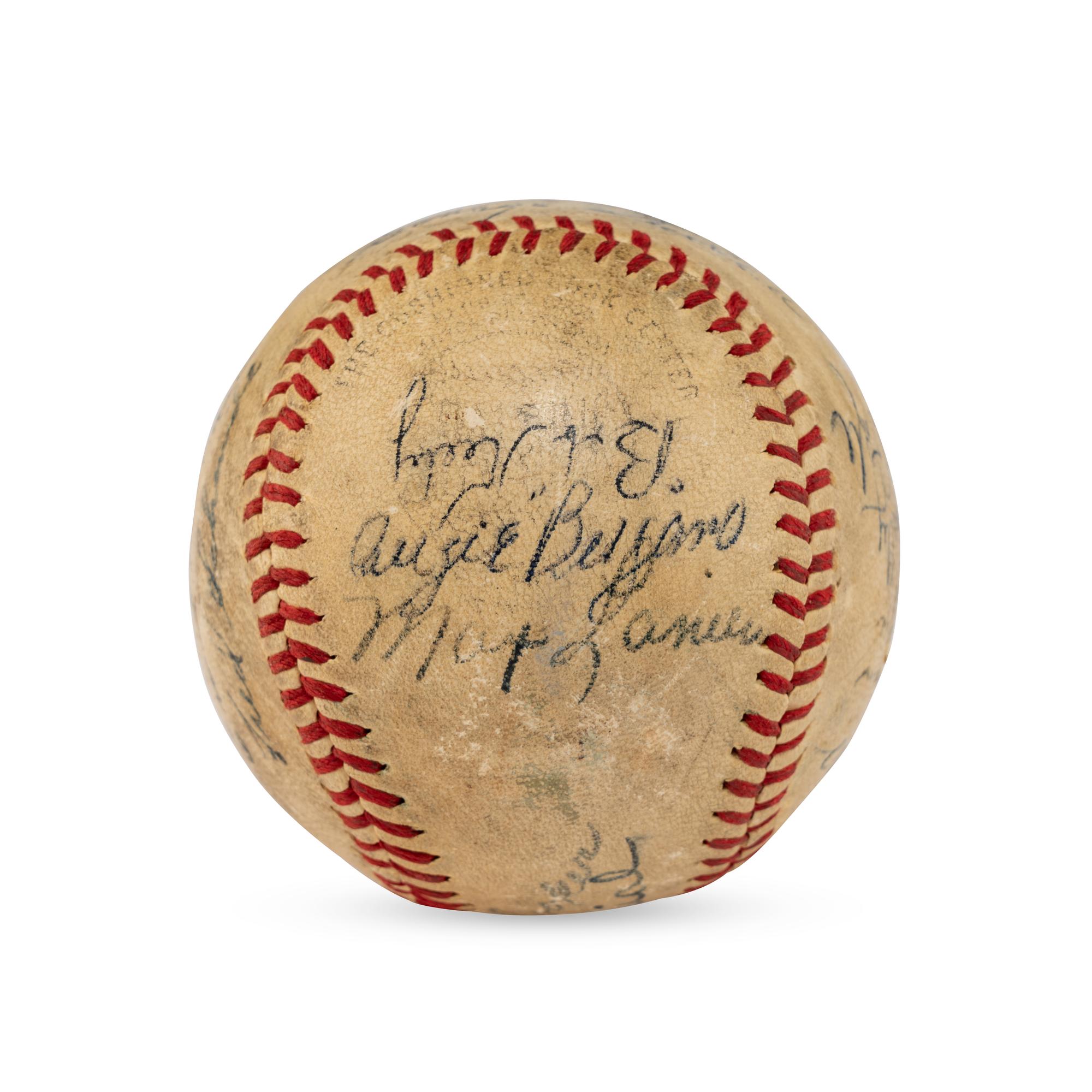 A Circa 1945 Multi Signed Autograph Baseball Featuring Stan Musial, Additional St. Louis Cardinals and Players from Other Teams