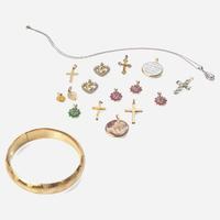 A Collection of 10K Gold Jewelry