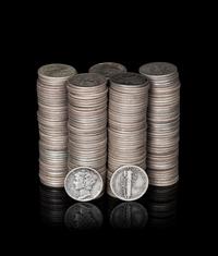 A Large Collection of Pre-1965 10c Coins