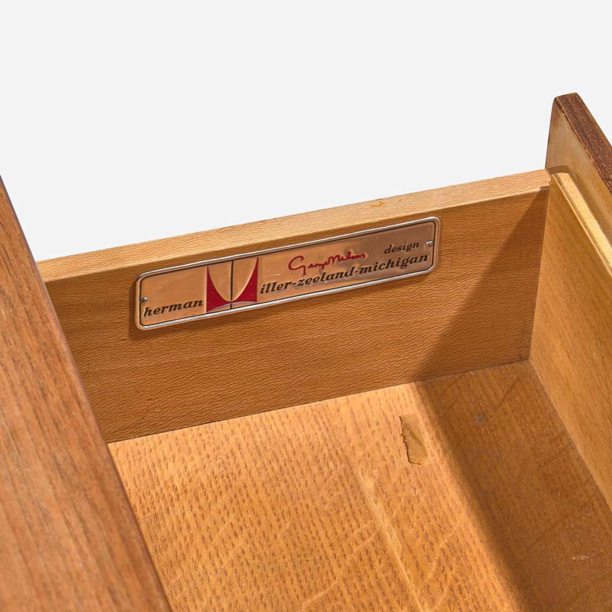 George Nelson (American, 1908-1986) Pair of Thin Edge Nightstands, Herman Miller, USA, circa 1950s