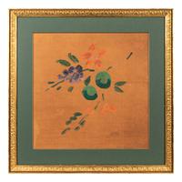 Nature morte avec fleur et fruit
