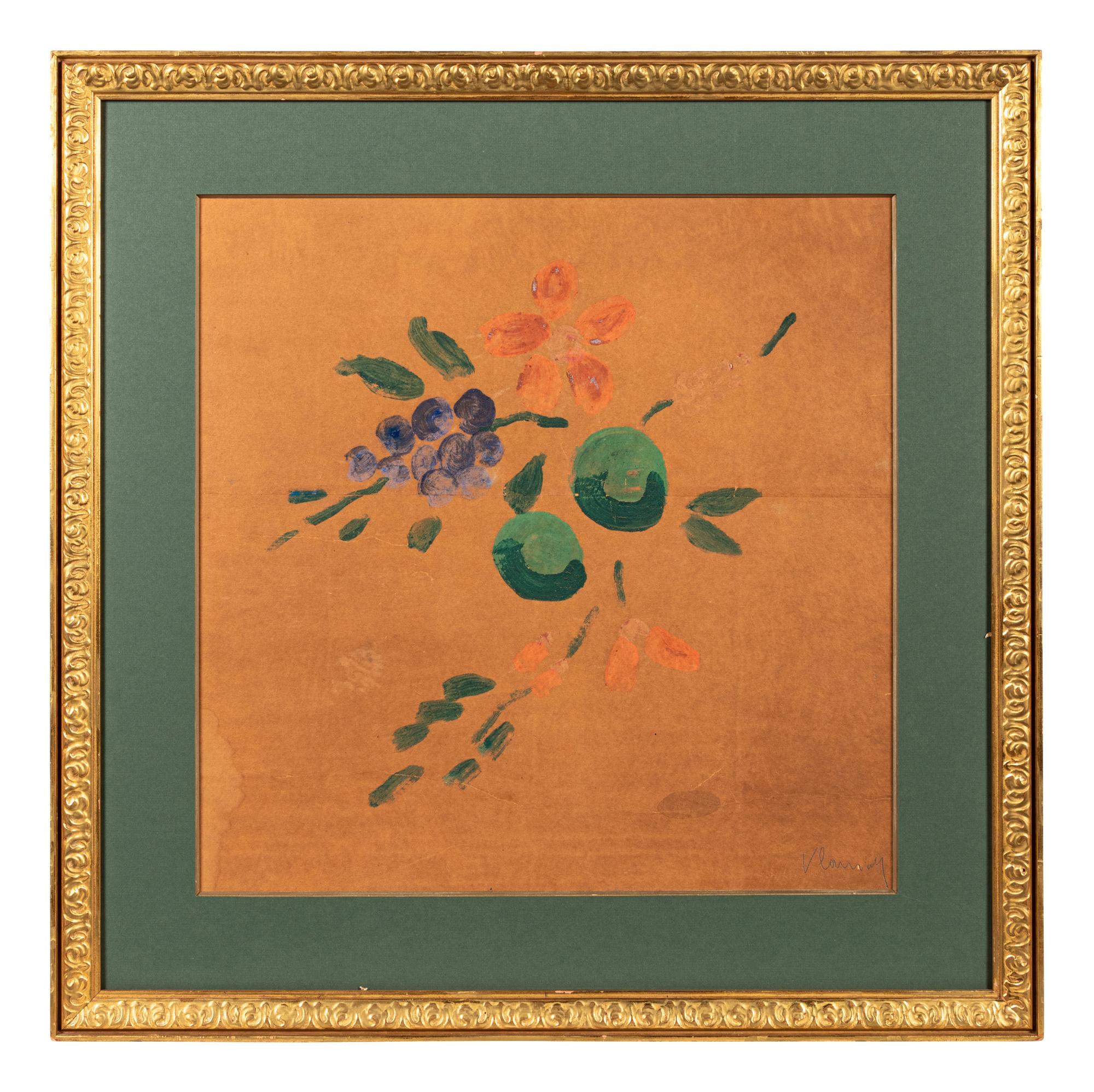 Nature morte avec fleur et fruit