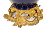 A Gilt Bronze Mounted Cobalt Glazed Porcelain Table Lamp