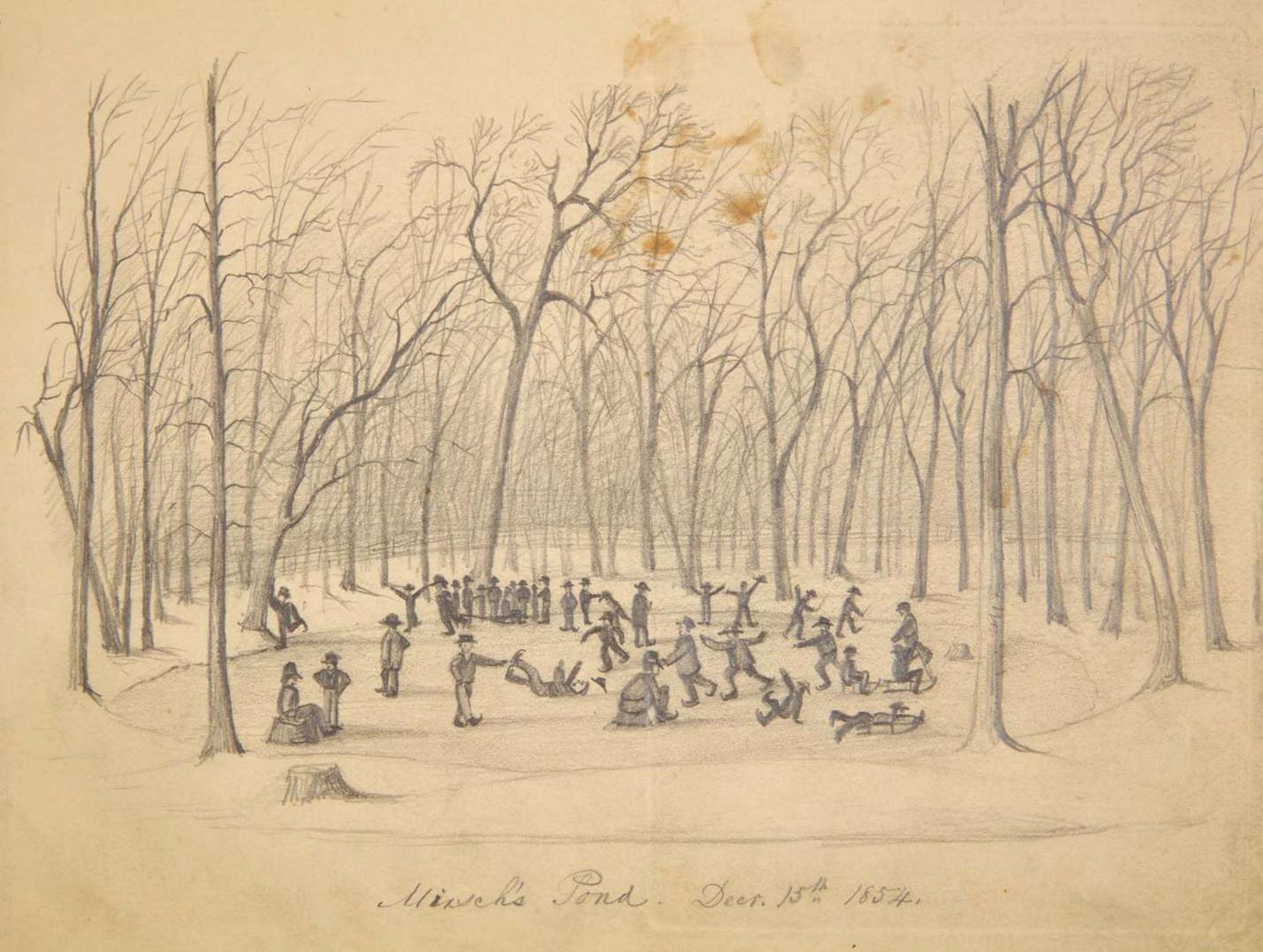A Nazareth Hall sketchbook Nazareth, PA, dated November 18, 1854 to May 1855