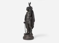 An bronzed zinc allegorical figure of America, Cornelius & Baker, Philadelphia, PA, circa 1855