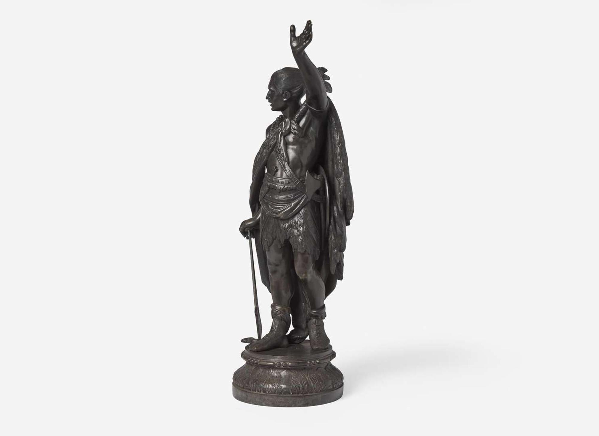 An bronzed zinc allegorical figure of America, Cornelius & Baker, Philadelphia, PA, circa 1855