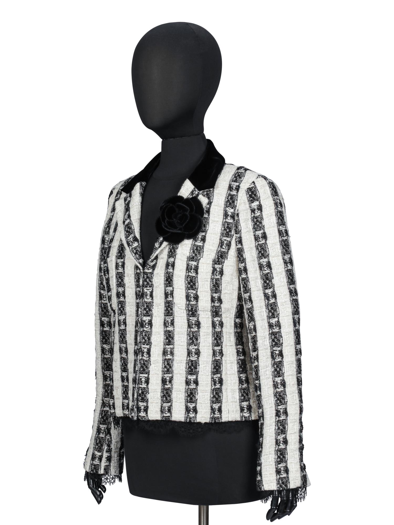 CHANEL, STRIPED TWEED JACKET
