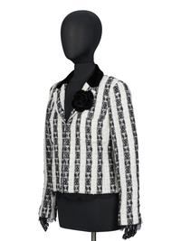 CHANEL, STRIPED TWEED JACKET