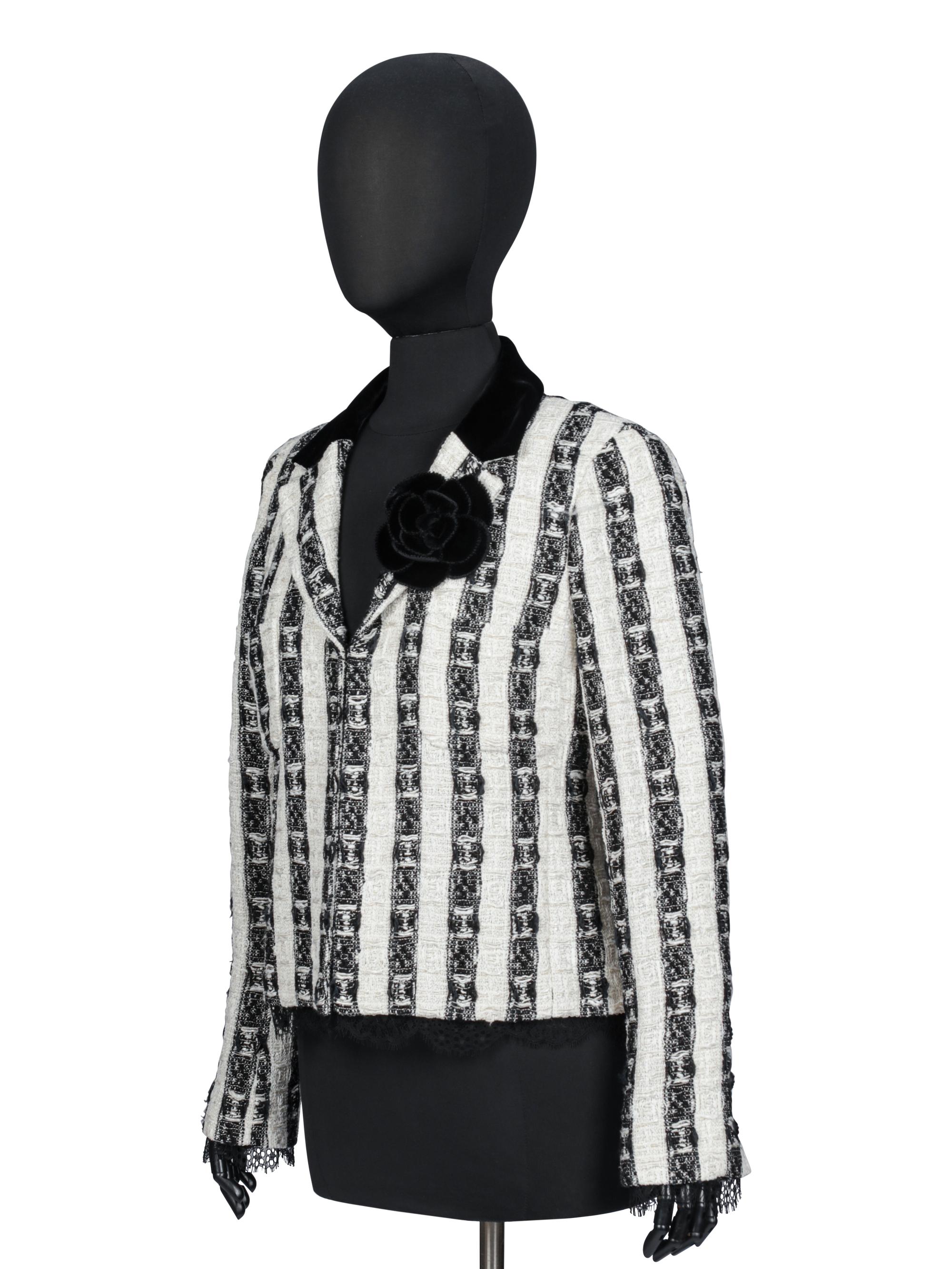CHANEL, STRIPED TWEED JACKET