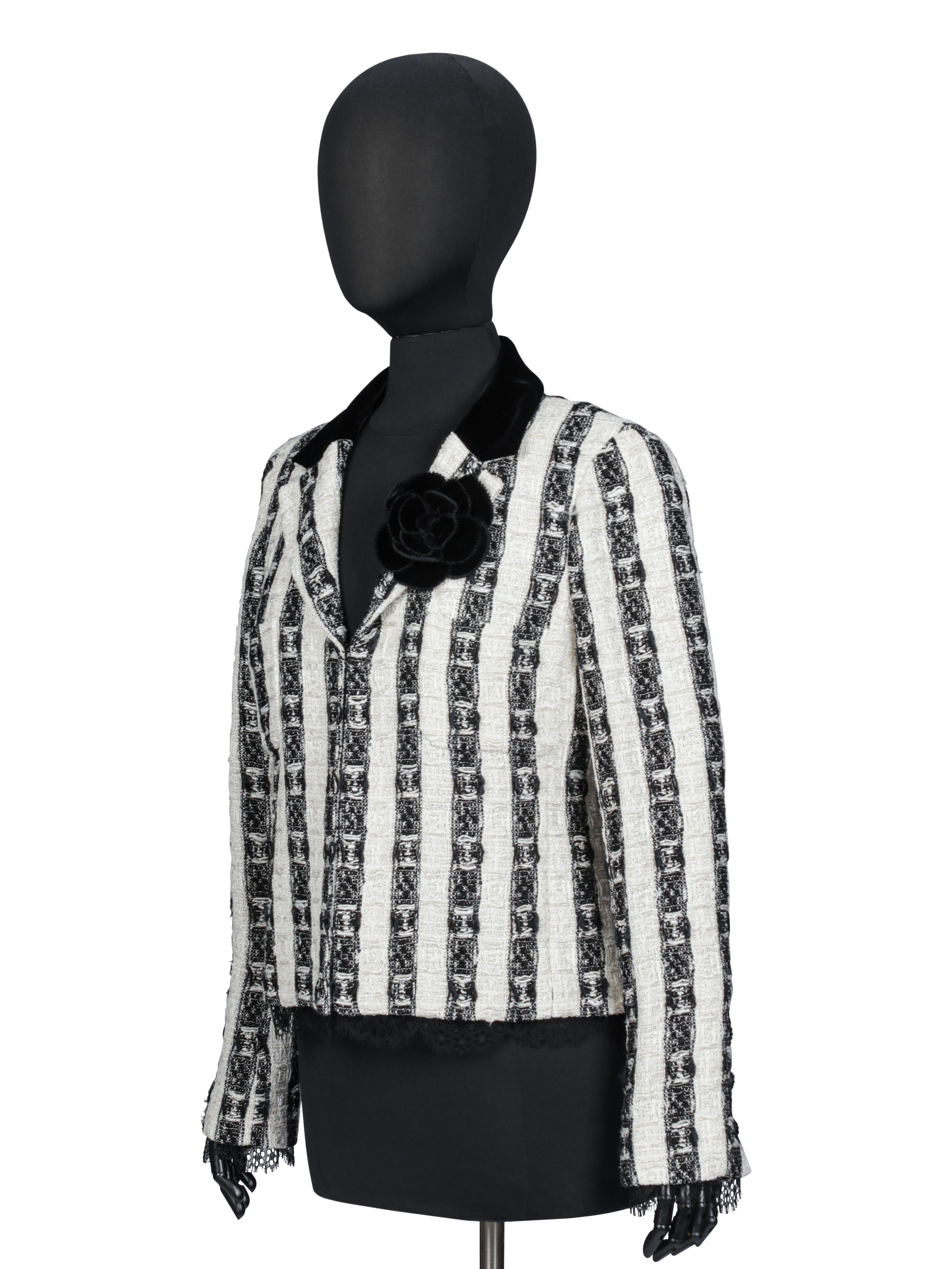 CHANEL, STRIPED TWEED JACKET