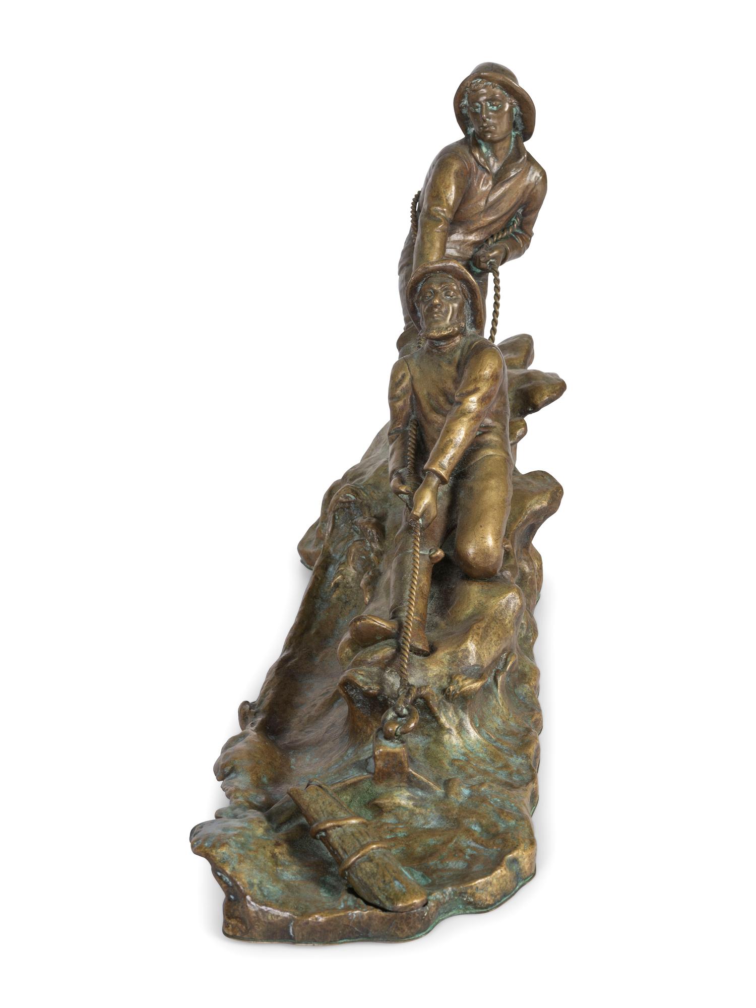 A Bronze Sculpture of Fishermen