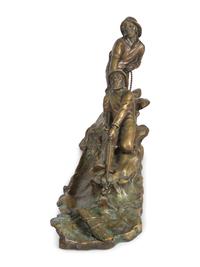 A Bronze Sculpture of Fishermen