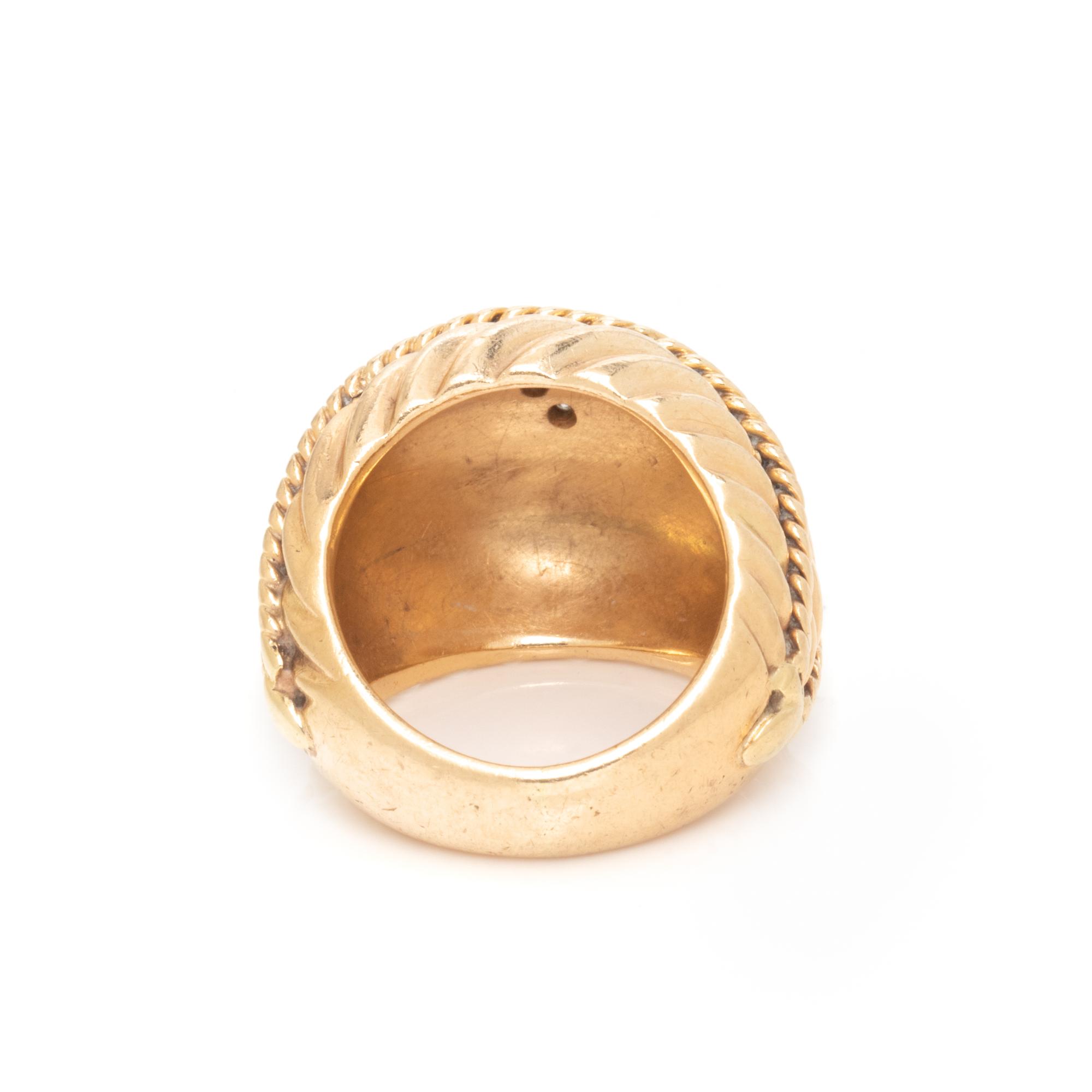 TIFFANY & CO., YELLOW GOLD AND DIAMOND BOMBE RING