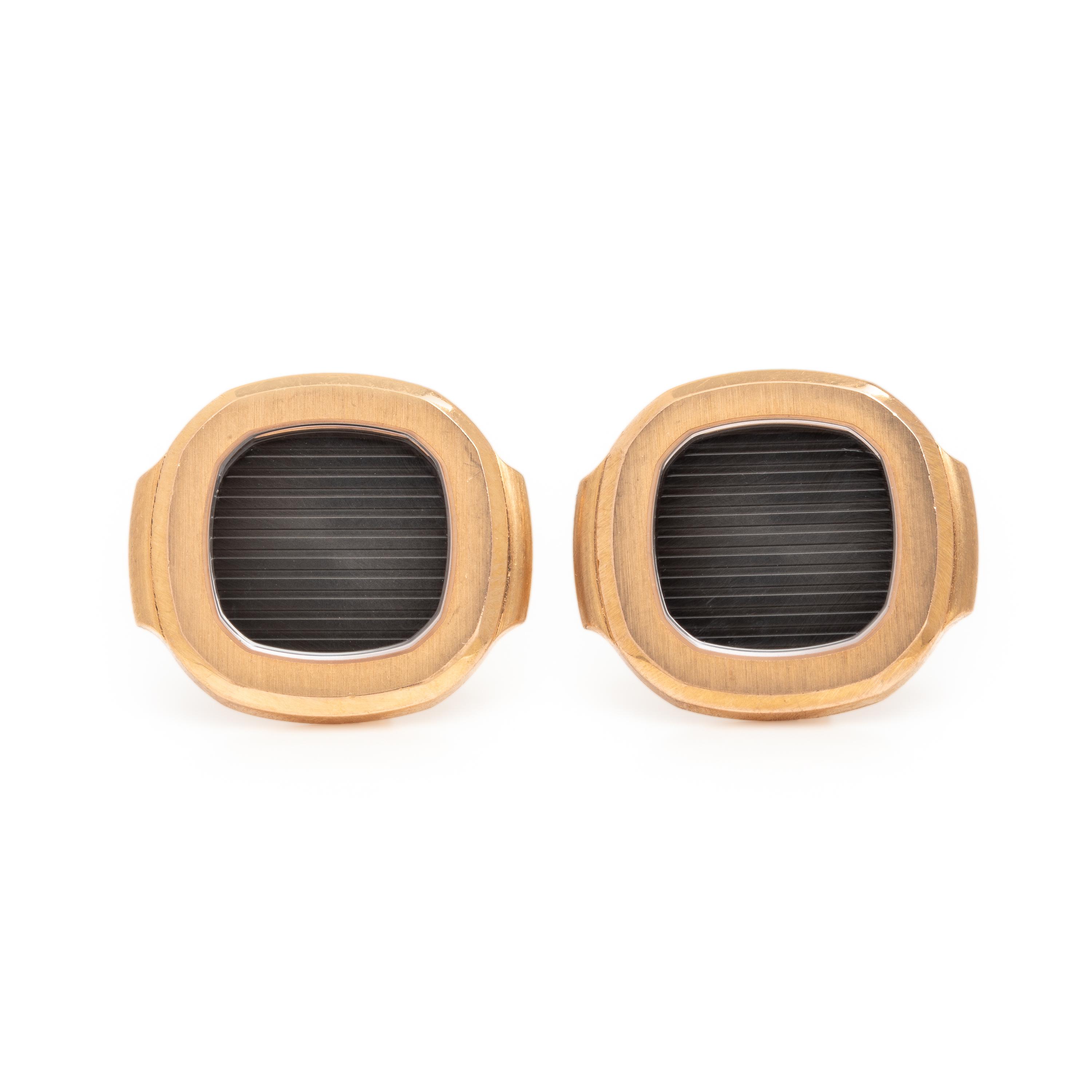 Patek Philippe, Yellow Gold 'Nautilus' Cufflinks, Large