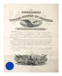 WILSON, Woodrow (1856-1924). Partly printed military appointment signed ("Woodrow Wilson").