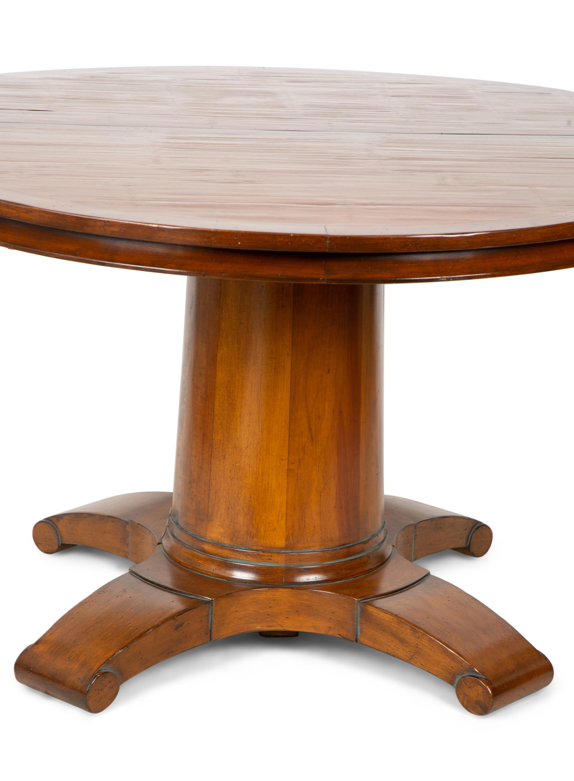 French Empire Style Fruitwood Dining Table With Opium Mat Inset Top — 20TH CENTURY