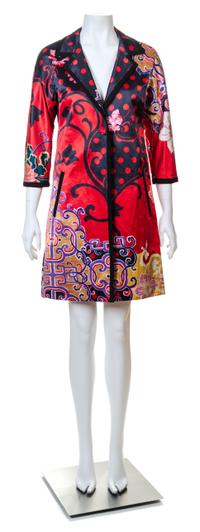 An Etro Multicolor Pattern Coat, Size 40.