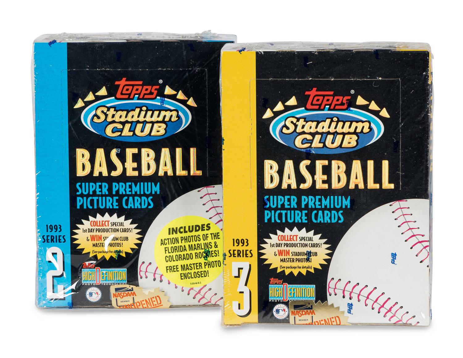 A Large Group of 1993 Unopened Baseball Card Vending Boxes (Possible Derek Jeter Rookie Cards),