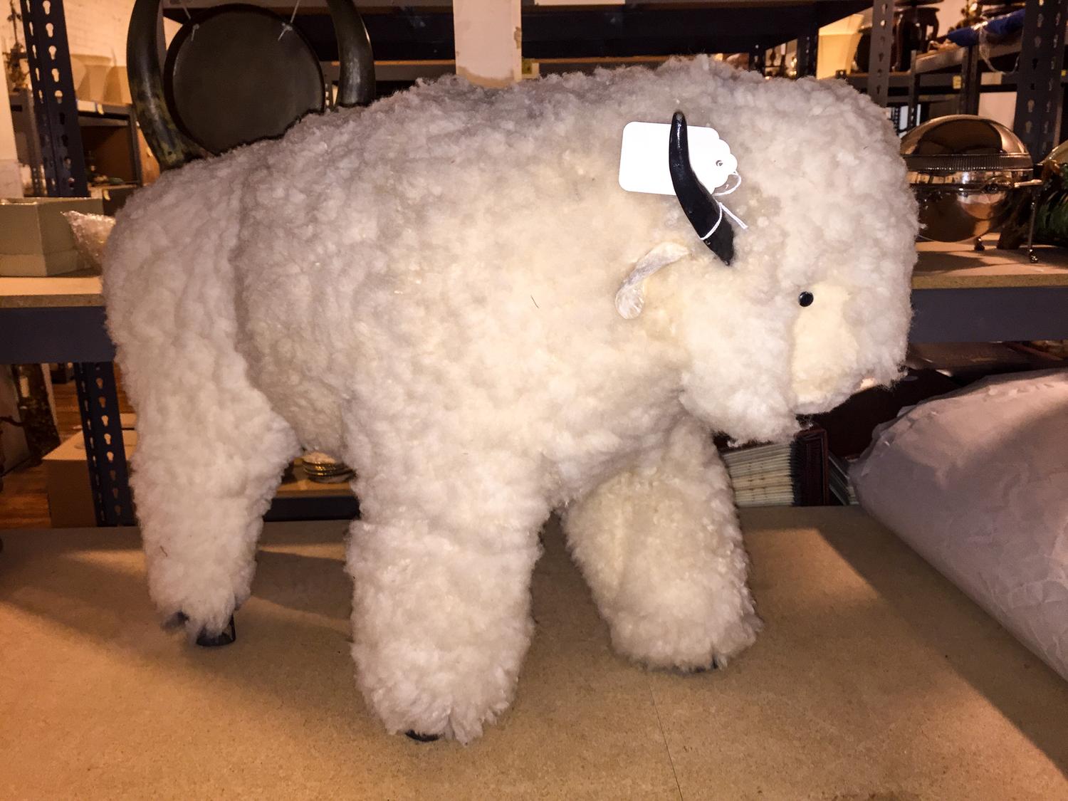A Sheepskin-Clad Model of a Navajo Ram Height 20 inches.