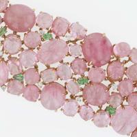 An 18K rose gold and tourmaline statement bracelet