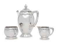 A Danish Silver Three-Piece Coffee Service