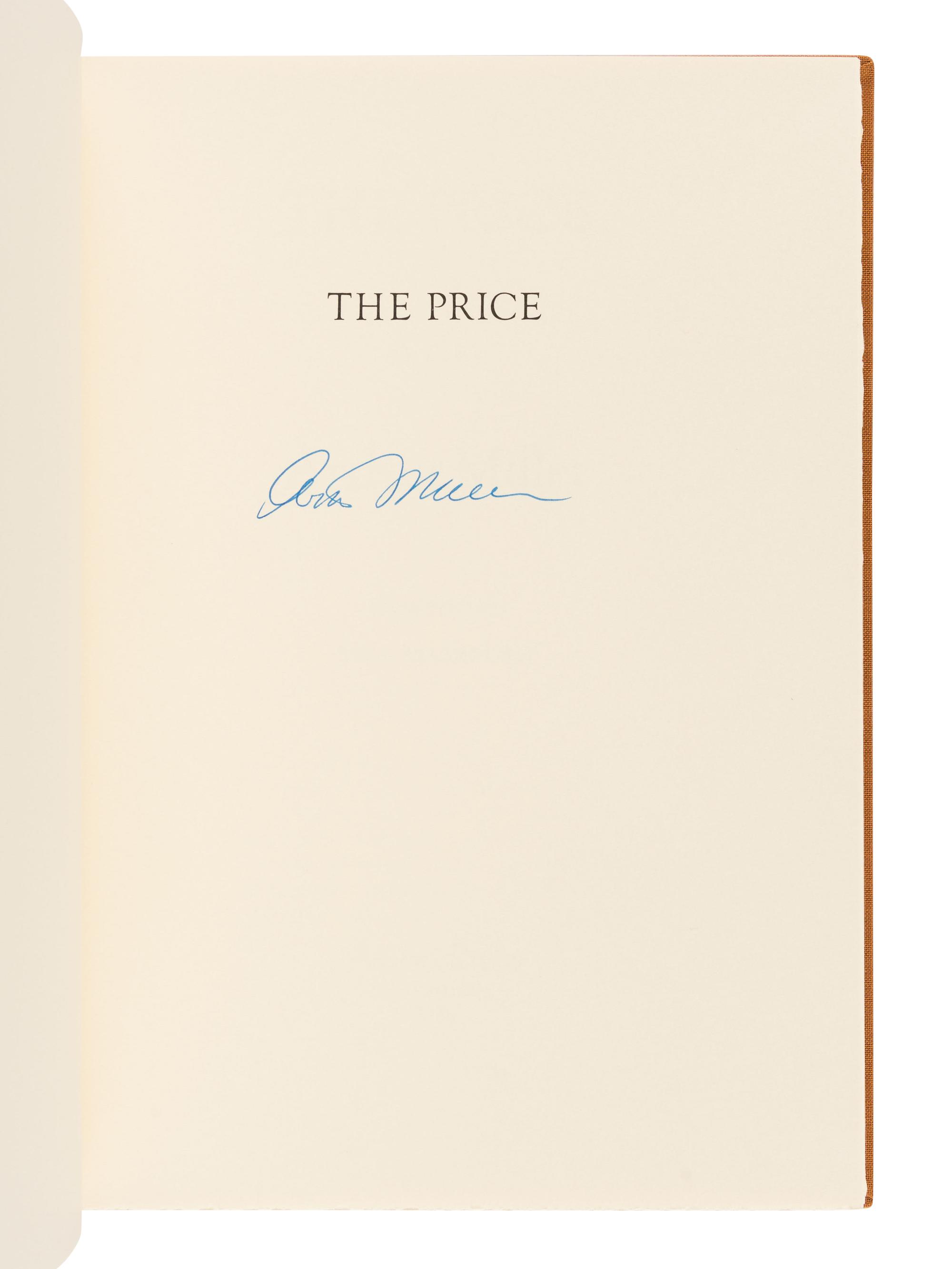 [ARION PRESS]. MILLER, Arthur (1915-2005). The Price. San Francisco: The Arion Press, 1999.