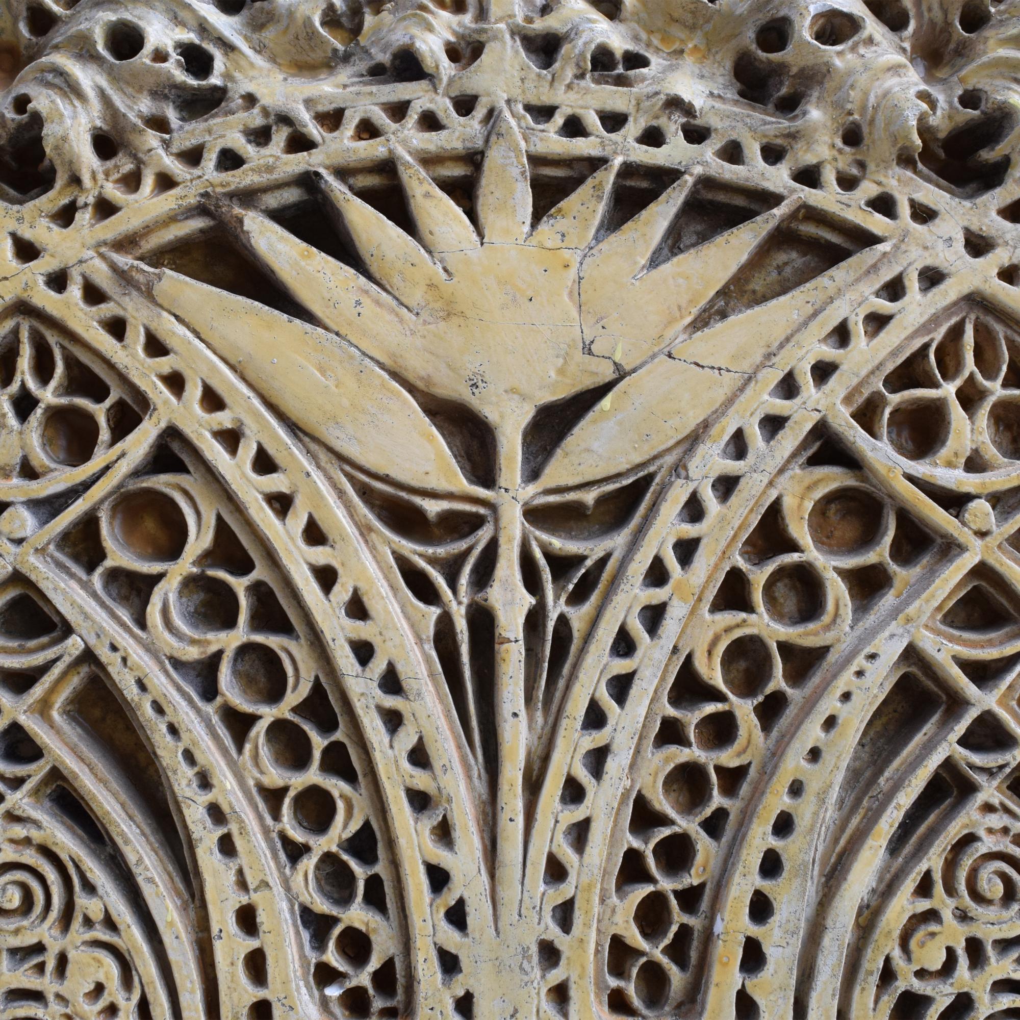 A Louis Sullivan Designed Plaster Fragment from the Garrick Theater 32" W x 2" D x 40" H — United States, Circa 1891