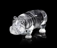 An Asprey and Co. Rock Crystal Hippopotamus
