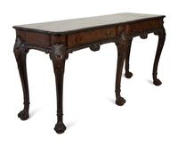An Irish Chippendale Style Carved Mahogany Server — 20TH CENTURY