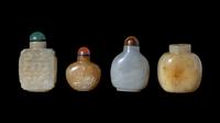 Four Chinese Jade Snuff Bottles