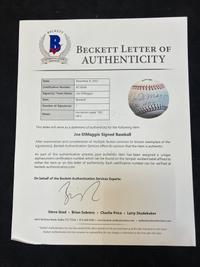 A Joe DiMaggio Single Signed Autograph Limited 361 Home Runs Inscribed Baseball (Beckett Authentication Services Letter),