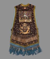 A Chinese Embroidered Silk Vest, Xiapei