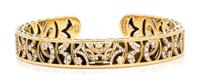 An 18 Karat Yellow Gold and Diamond Cuff Bracelet, Tacori, 20.90 dwts.