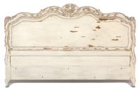 A Louis XVI Style Carved and Painted Wood King Size Headboard Height 51 inches. — 20TH CENTURY