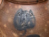 Three Cobalt Decorated Stoneware Vessels