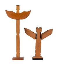 Northwest Coast Model Totem Poles