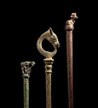 Six Near Eastern and Western Asiatic Bronze Items