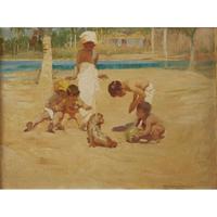 GIULIO ARISTIDE SARTORIO (ITALIAN 1860-1932) "HAITI I METICCI" (MESTIZOS FROM HAITI)