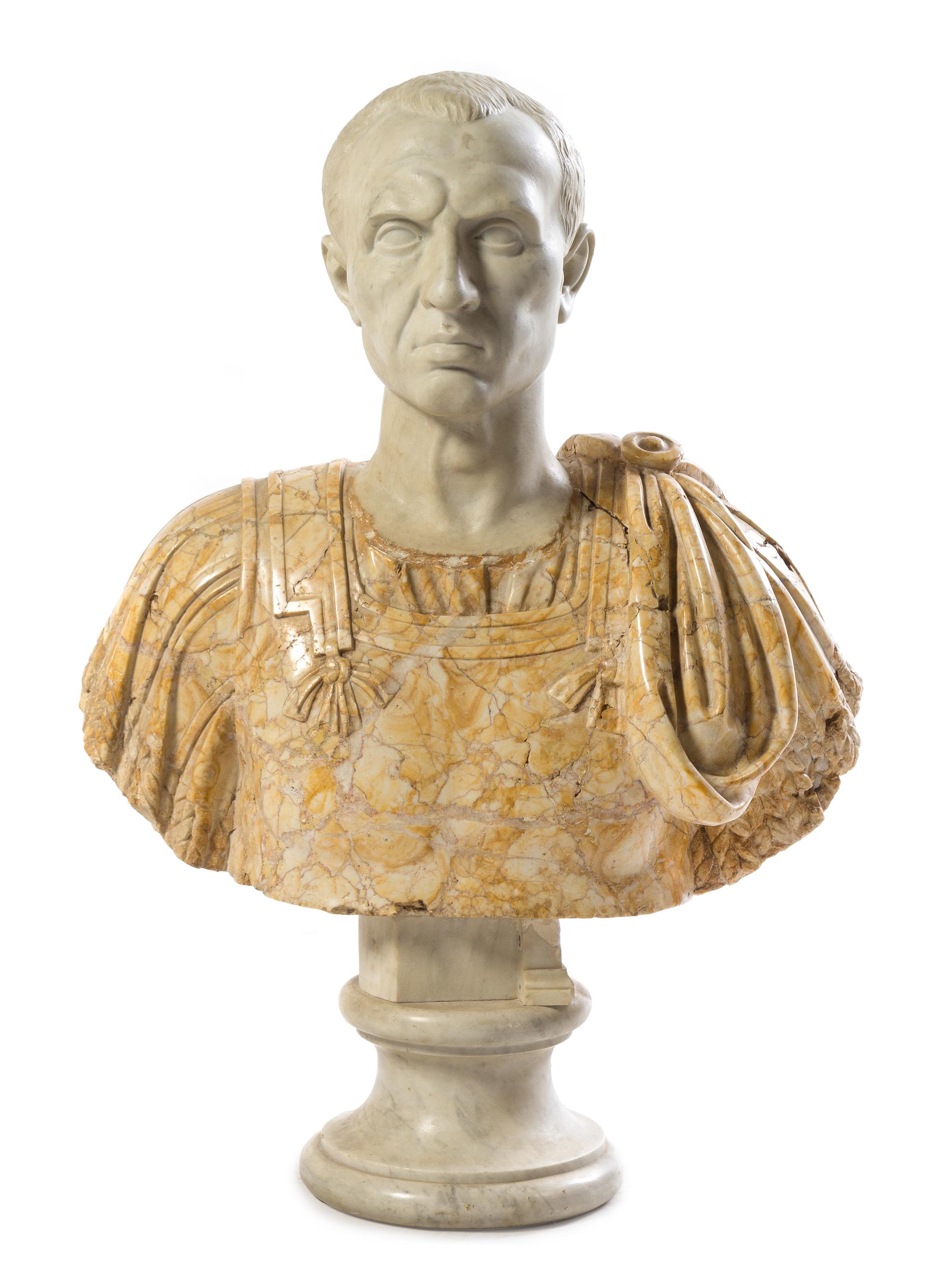 A Continental Marble Bust Height 31 1/2 inches. — 19TH CENTURY