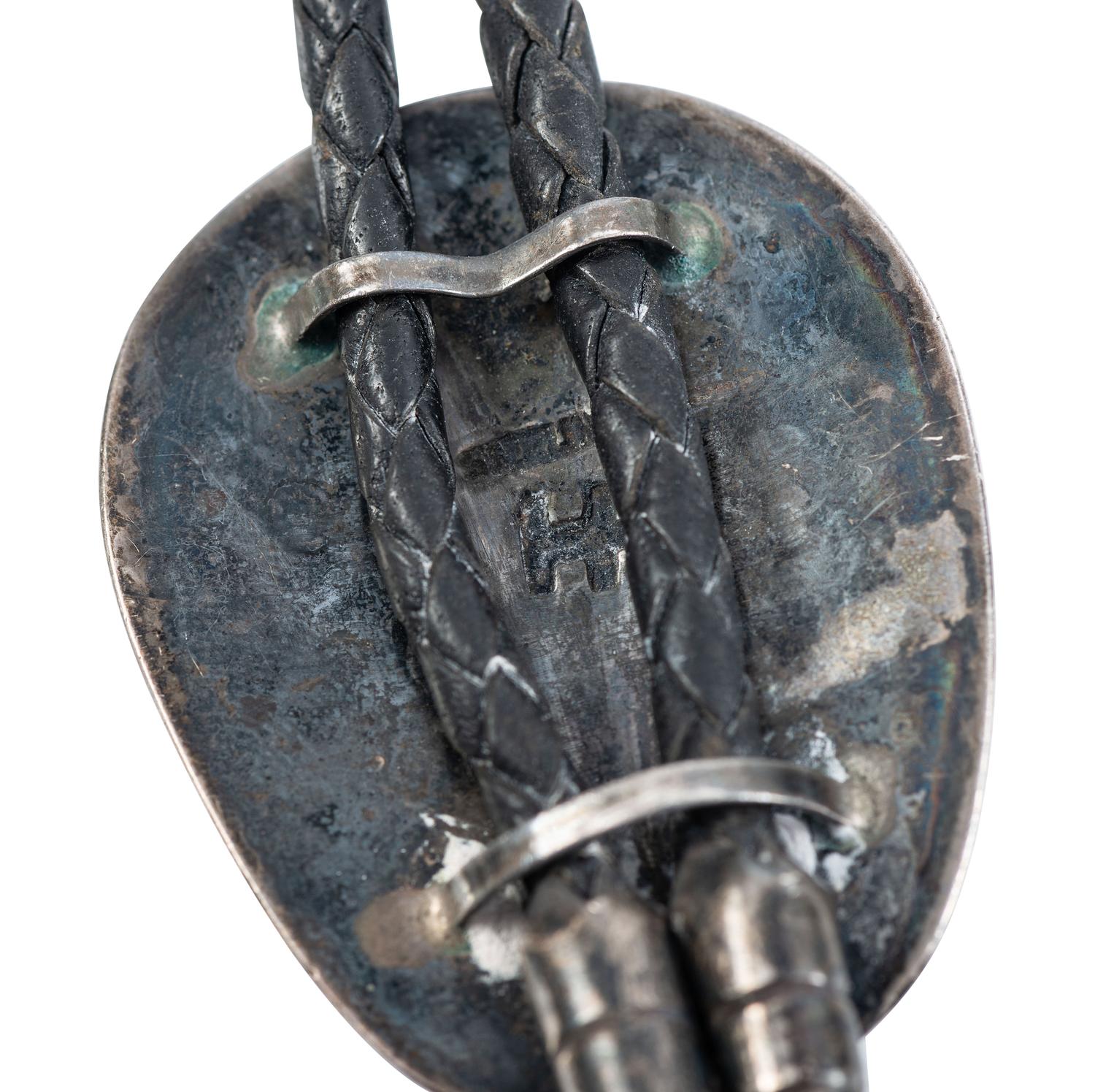 Southwestern-style Silver Bolo Ties, with Inlay