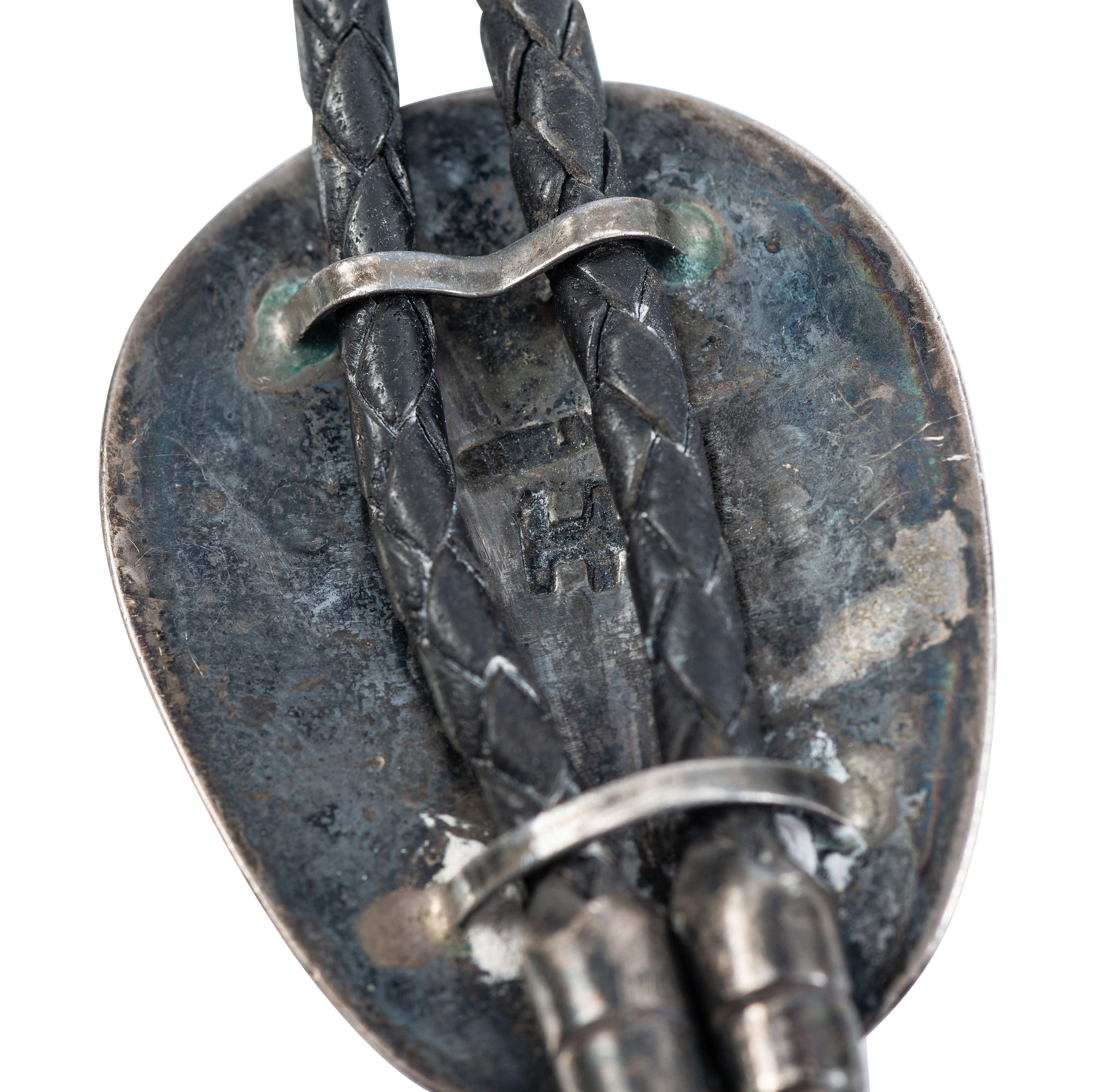 Southwestern-style Silver Bolo Ties, with Inlay