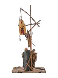 An Austrian Cold Painted Bronze Figural Lamp