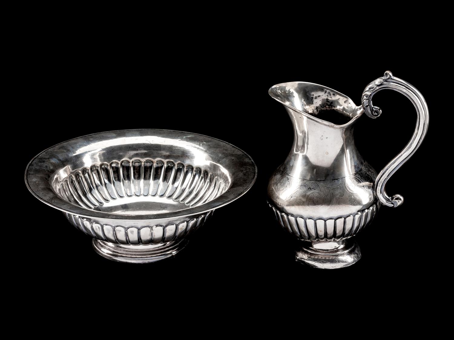 A Continental Silver Basin and Pitcher