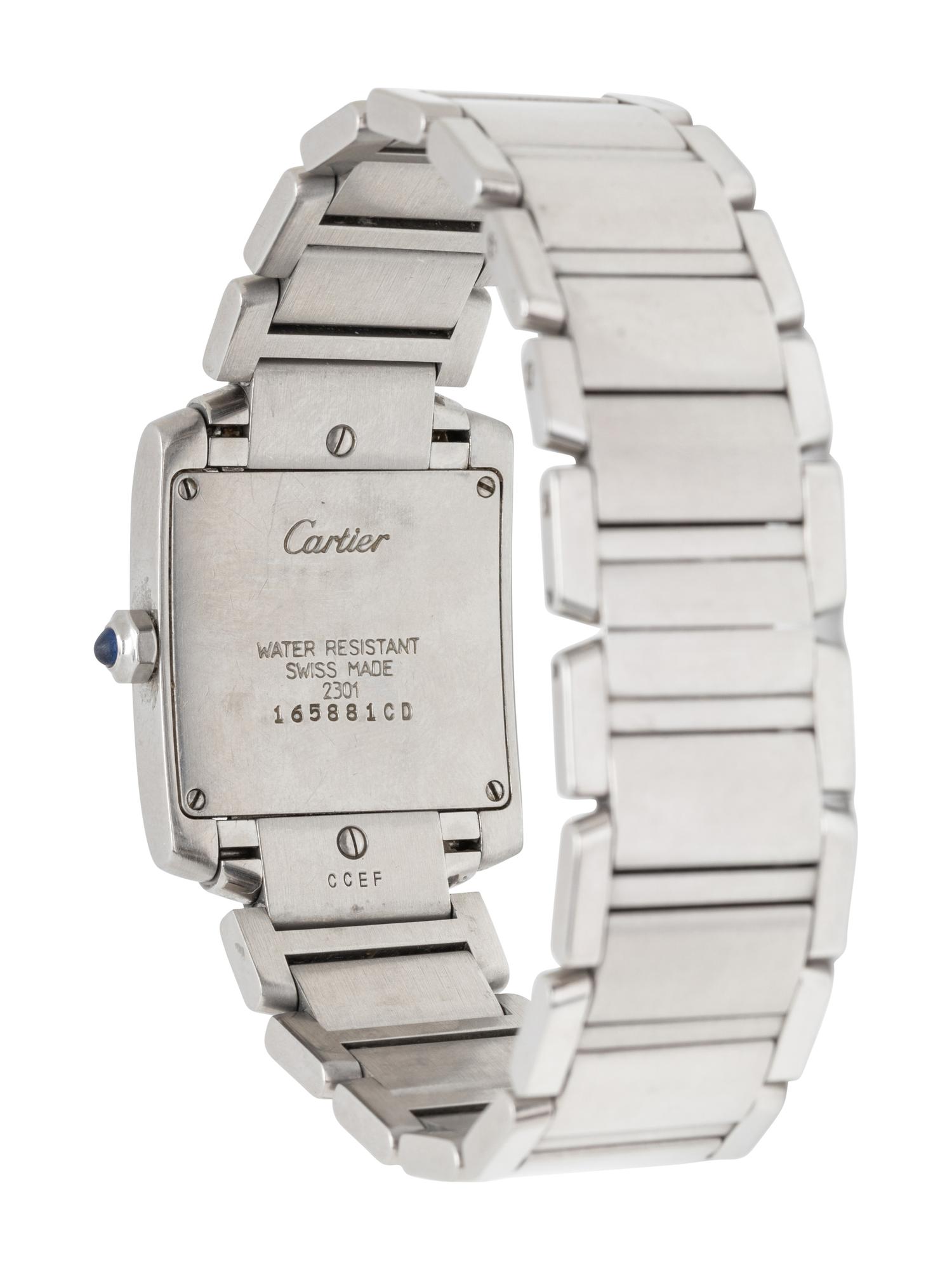 CARTIER, STAINLESS STEEL 'TANK FRANÇAISE' WATCH