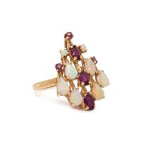 RUBY AND OPAL RING