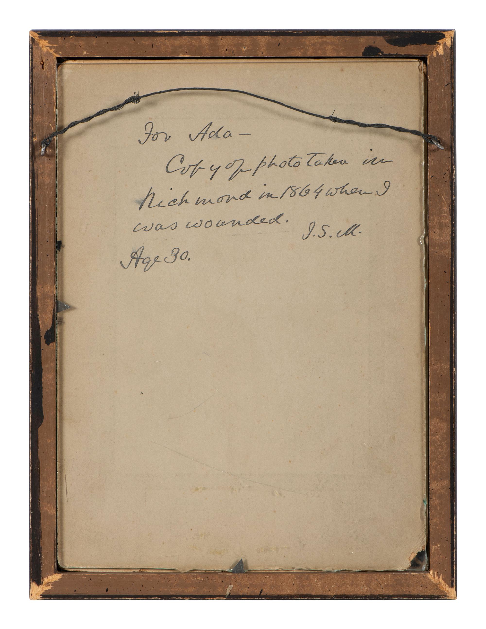 [MOSBY, JOHN S. (1833-1916)]. Autographed portrait of Mosby inscribed to his daughter, Ada B. Mosby.