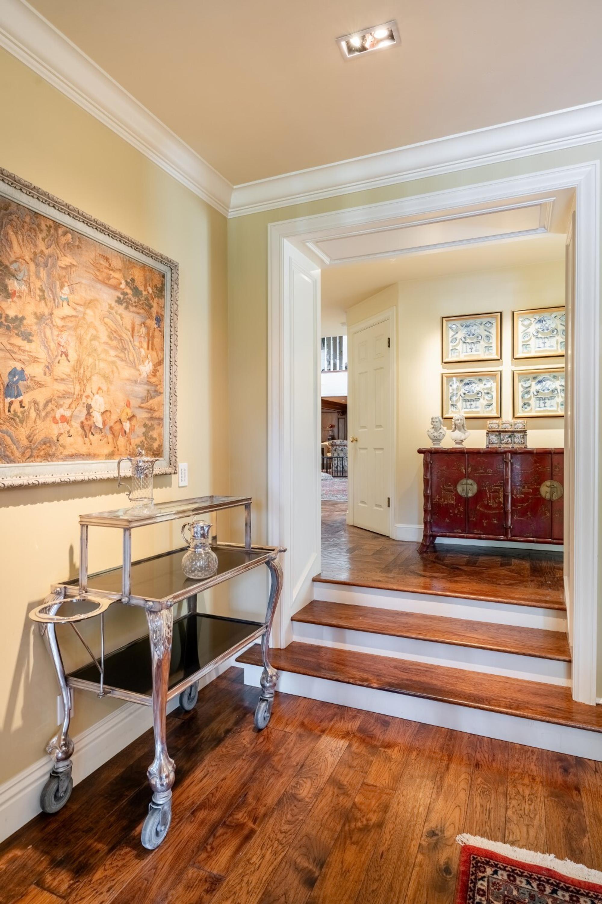 An Italian Painted Tall Case Clock