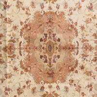 A Tabriz Silk Carpet