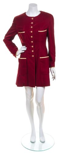 A Chanel Red Velvet Jacket,