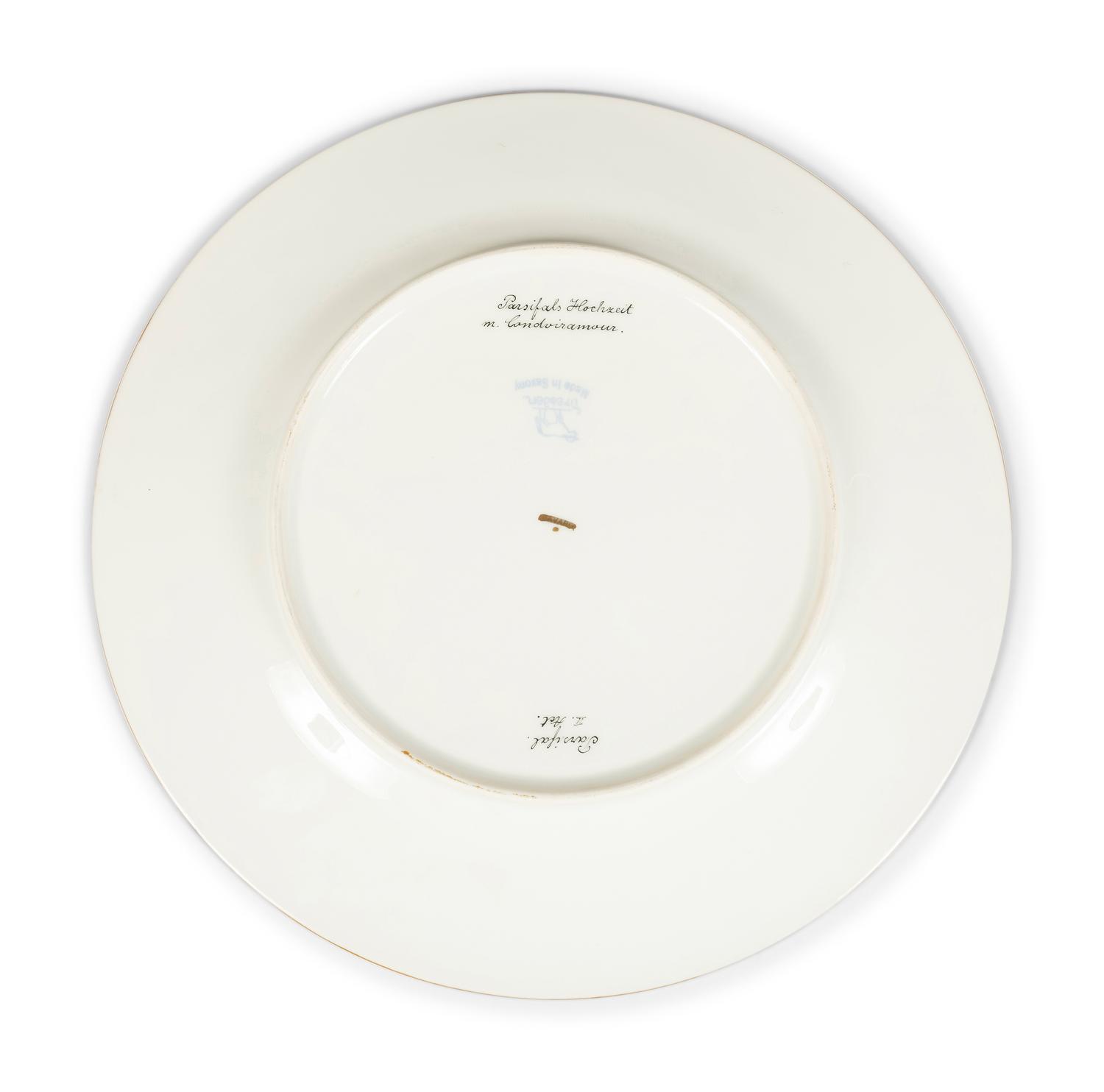Eleven Dresden Ambrosius Lamm Porcelain Opera Cabinet Plates